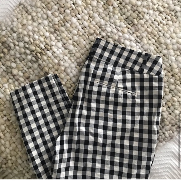 Black & White LOFT Gingham "Marissa" Pants - Picture 3 of 3